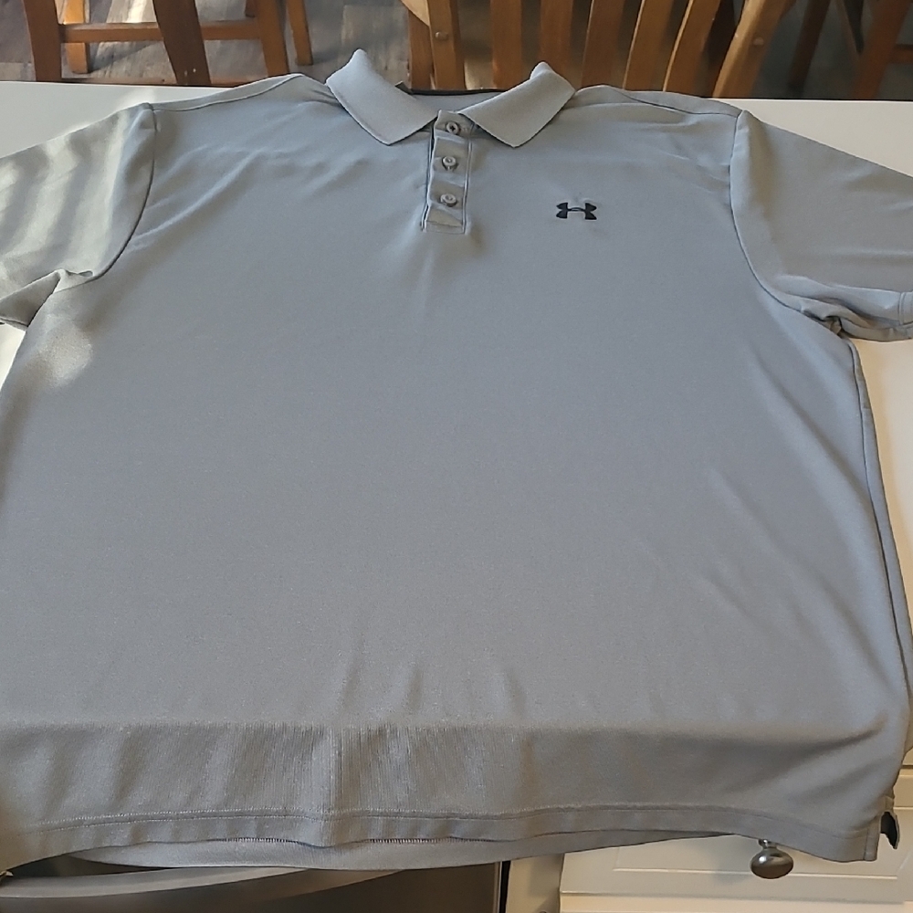Under Armour Men's Light Gray Polo Shirt